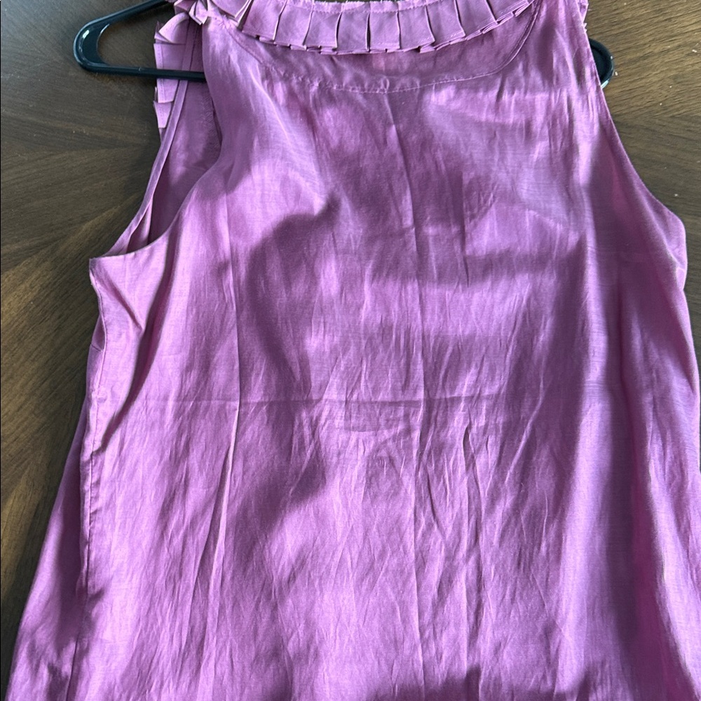 J. Crew Mauve Ruffled Blouse - Picture 3 of 3
